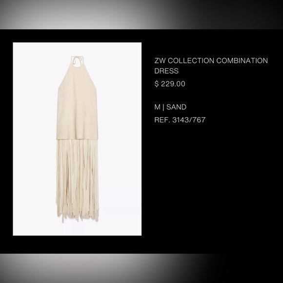 Zara Cream Halter Maxi Dress - Picture 5 of 5